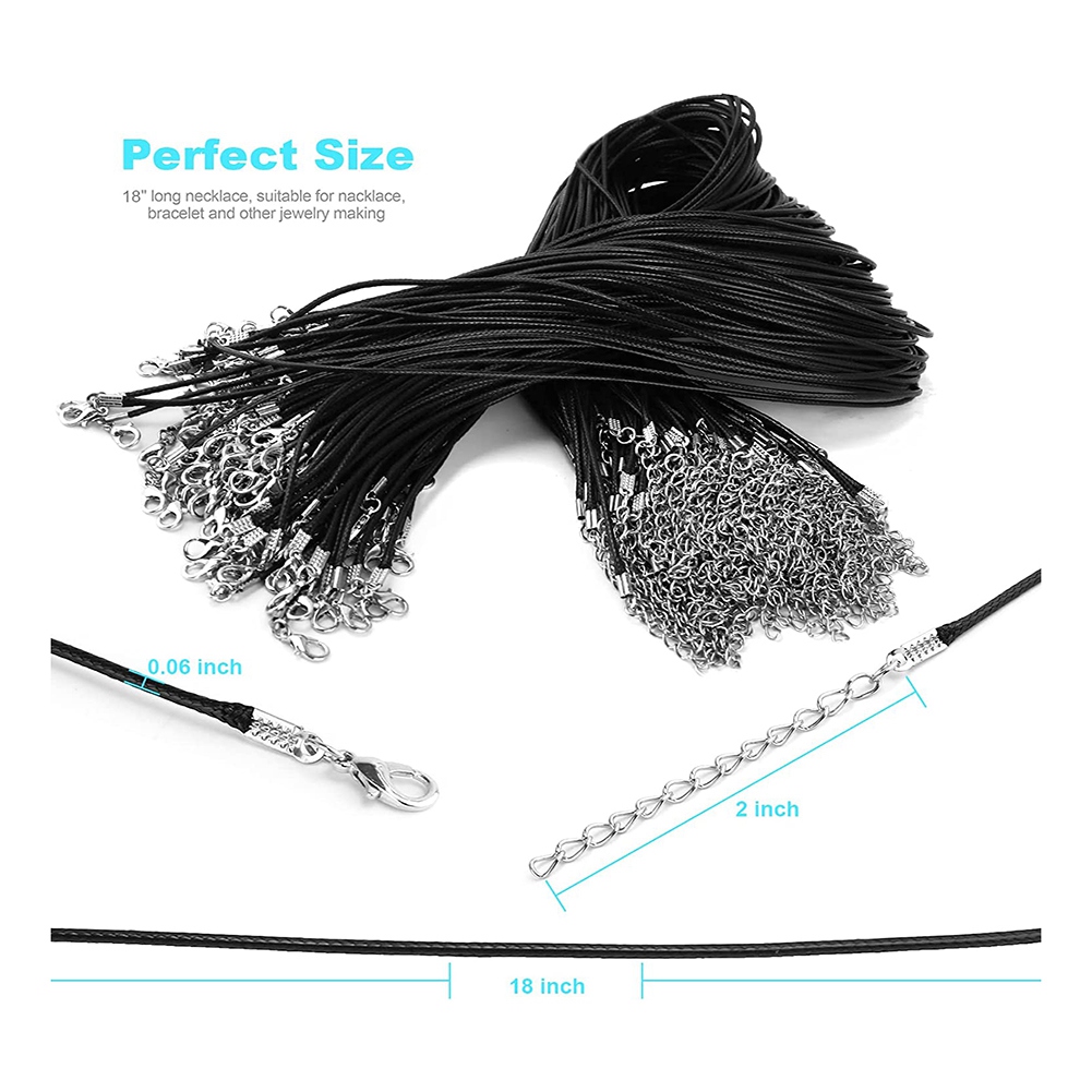 100Pcs Necklace Cord with Clasps,Necklace Cords for Pendants